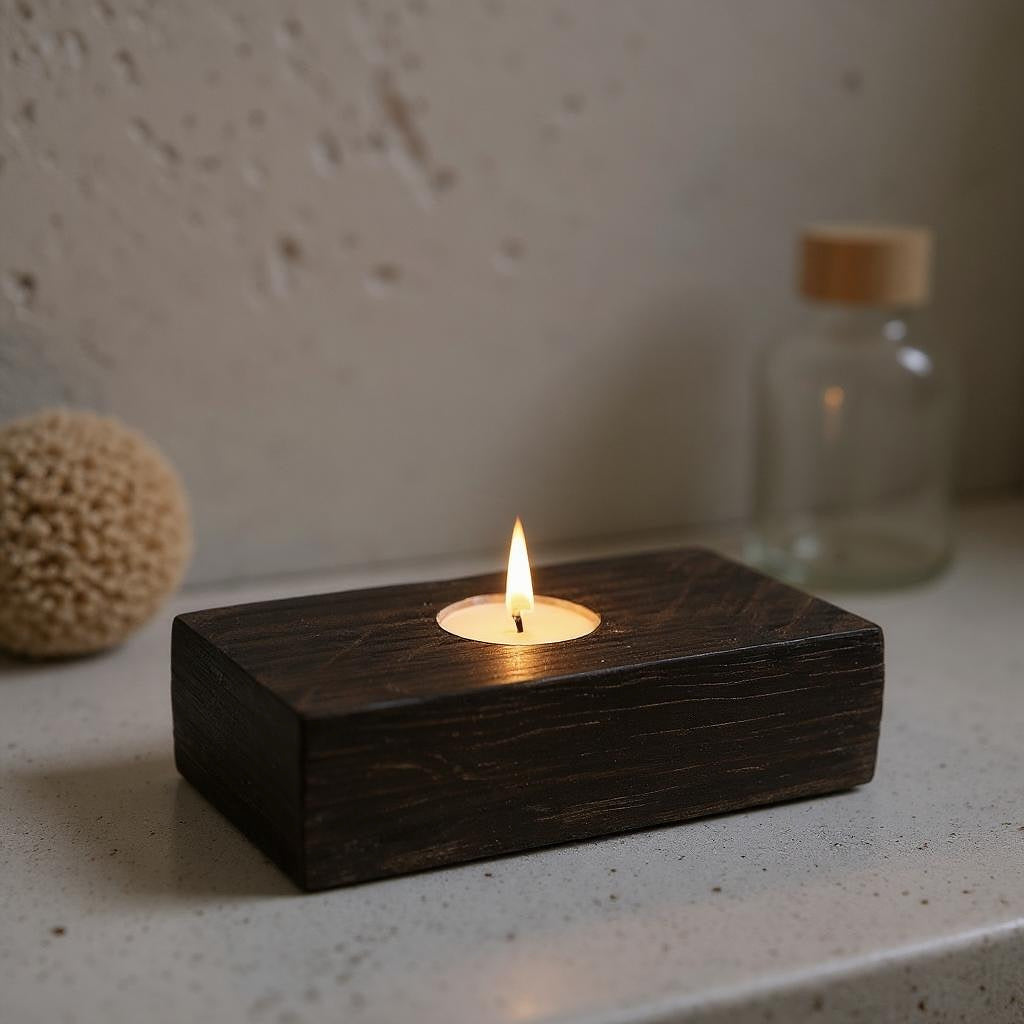 Handcrafted Reclaimed Wood Tea Light Holders