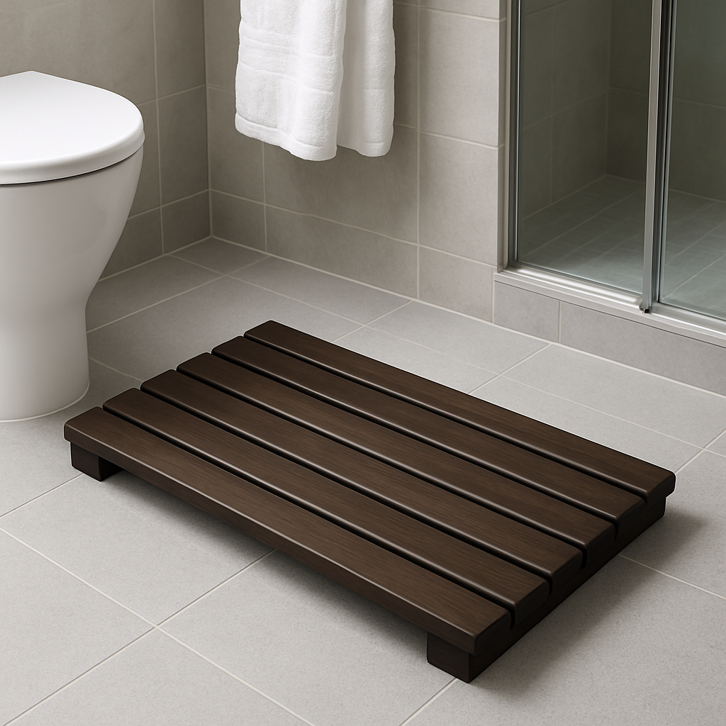 Luxury Cottage Style Wooden Shower Bath Mat