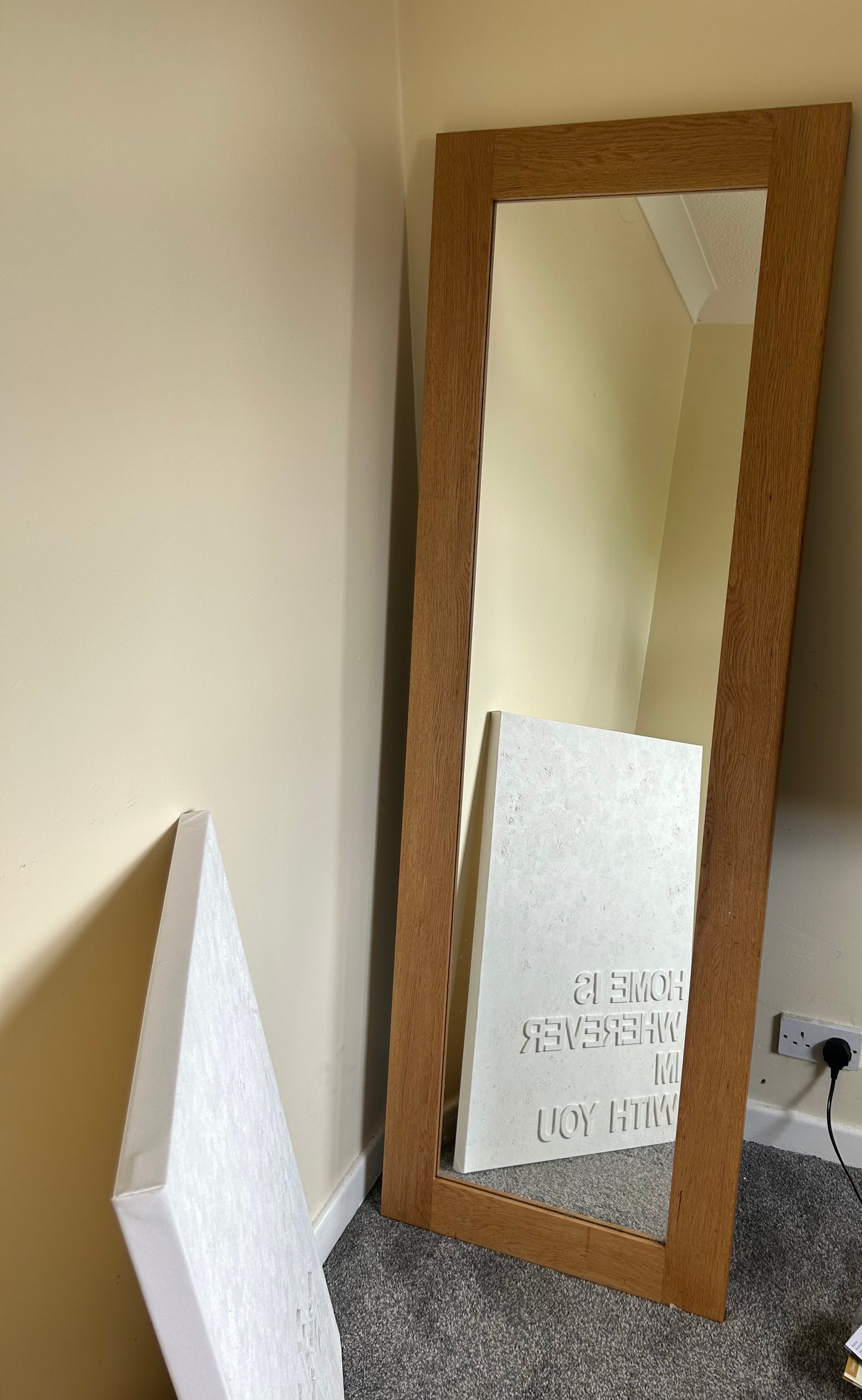 The Bibury Solid Oak Tall Mirror Handcrafted Elegance