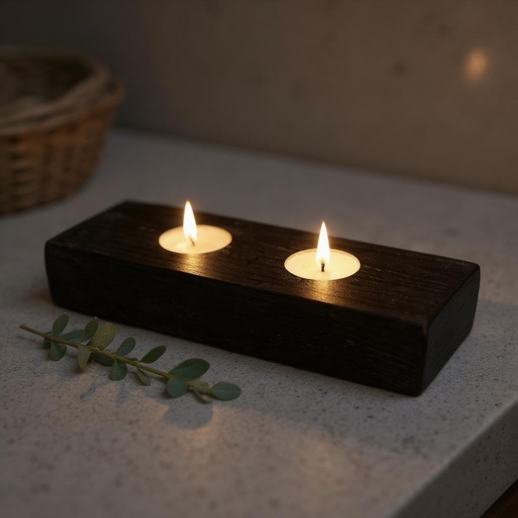 Handcrafted Reclaimed Wood Tea Light Holders