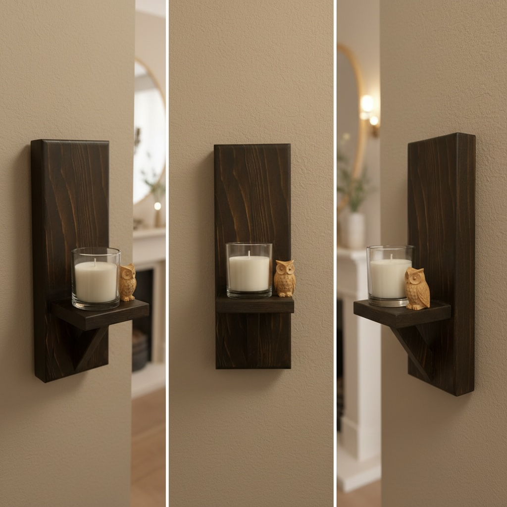 Cottage Wooden Wall Shelf