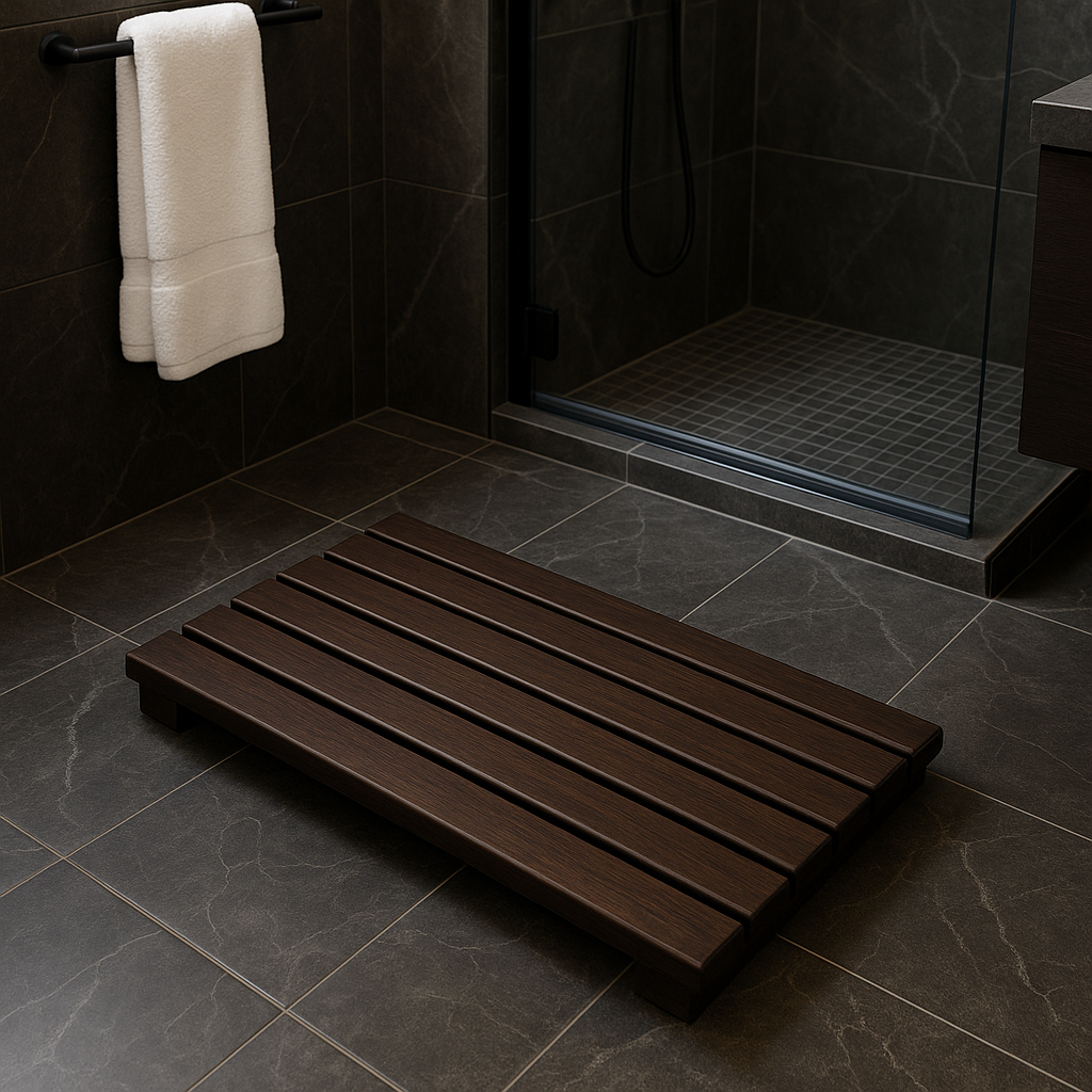 Luxury Cottage Style Wooden Shower Bath Mat