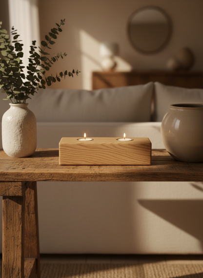Handcrafted Reclaimed Wood Tea Light Holders
