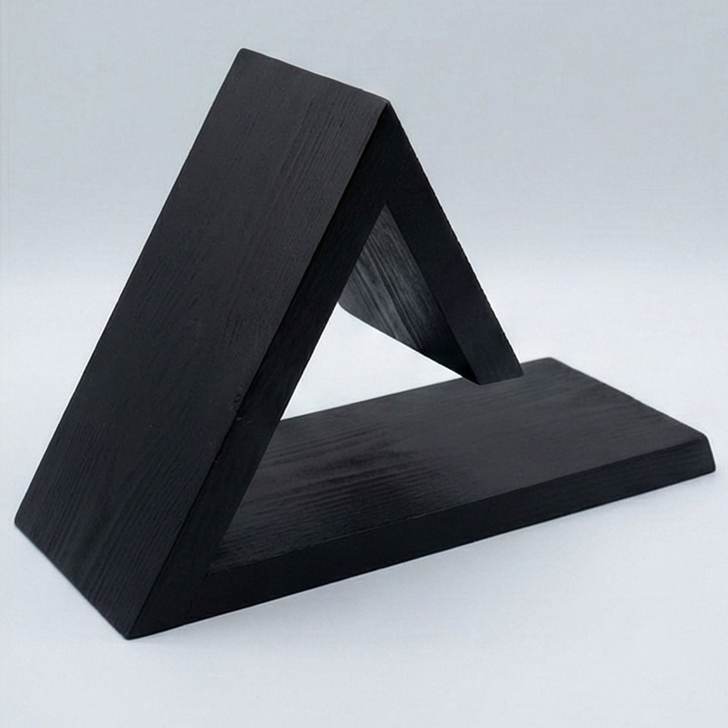 Wooden Book Stand, Triangle Shelf, Bookmark & Cup Holder Decor