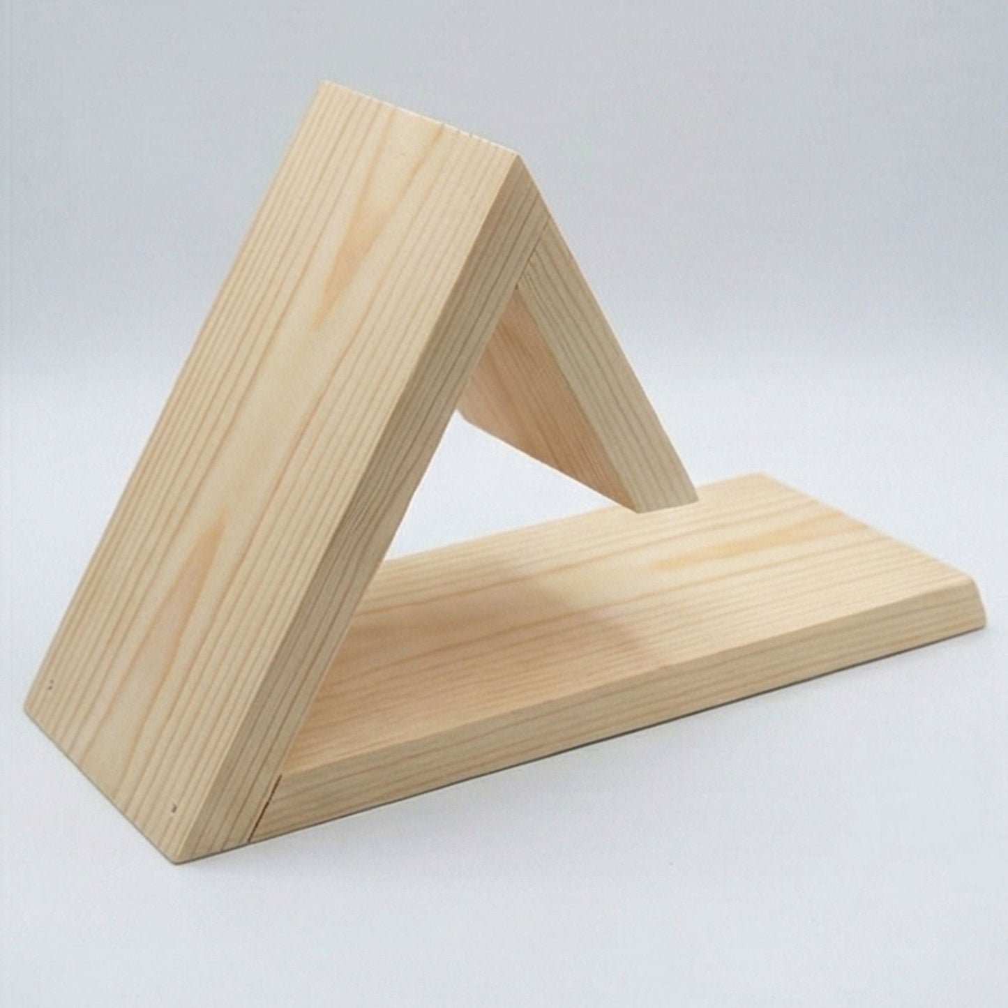 Wooden Book Stand, Triangle Shelf, Bookmark & Cup Holder Decor